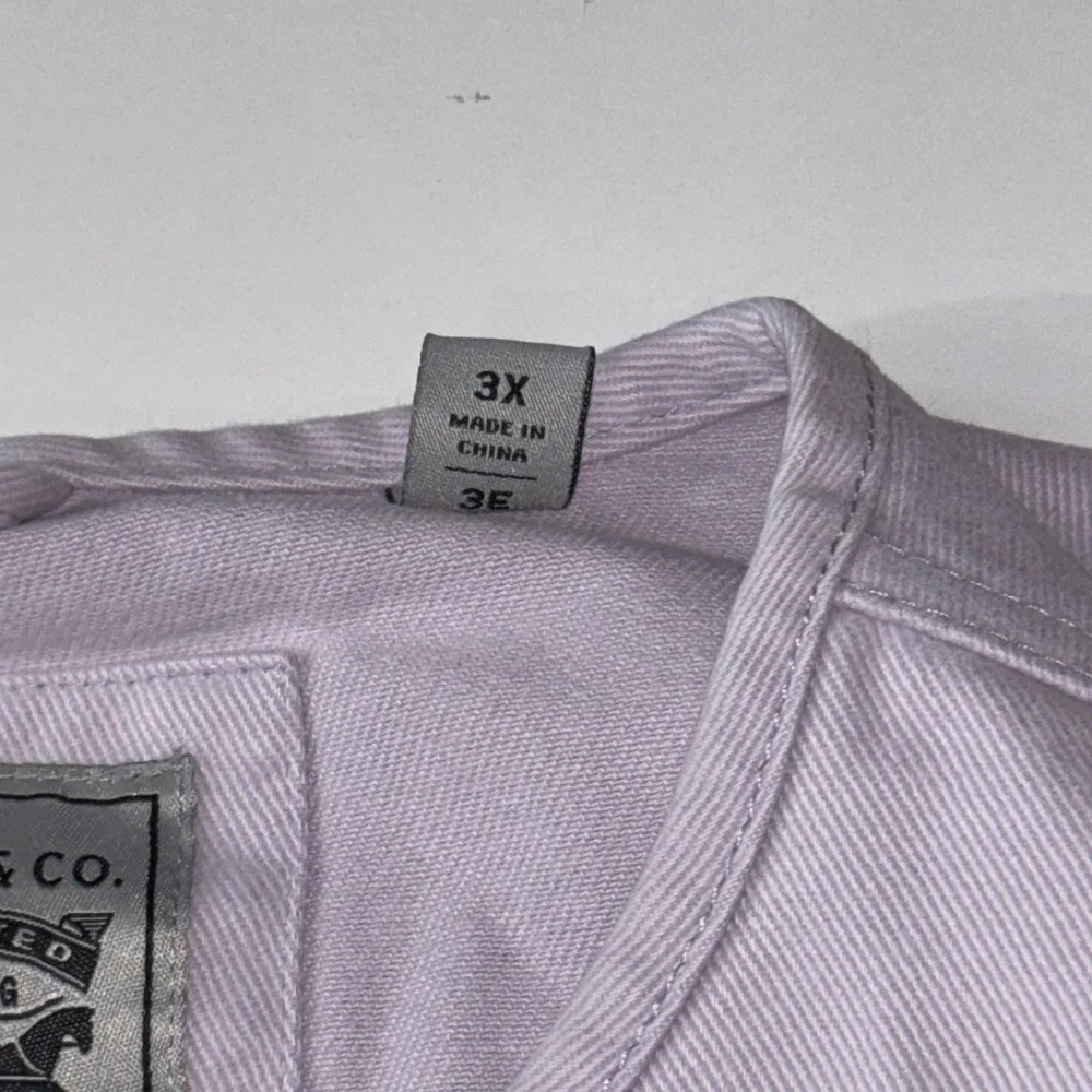 Levi's Women's 3X Lavender Dip Collarless Trucker Jacket Purple Denim Cotton